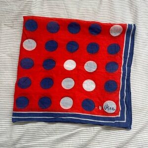 Vintage Vera Neumann ladybug polka dot square scarf handkerchief